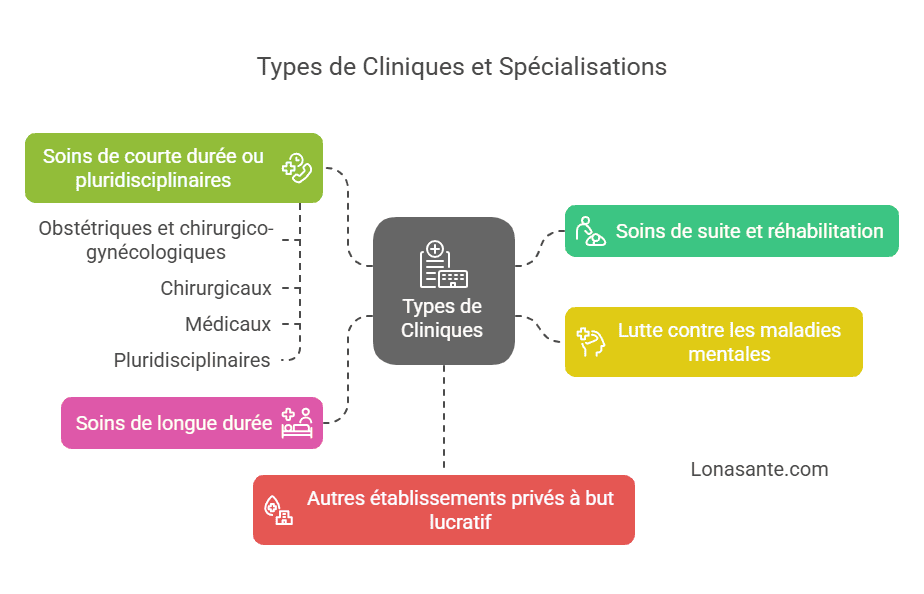 Les différents types de cliniques et leurs spécialisations Les différents types de cliniques et leurs spécialisations