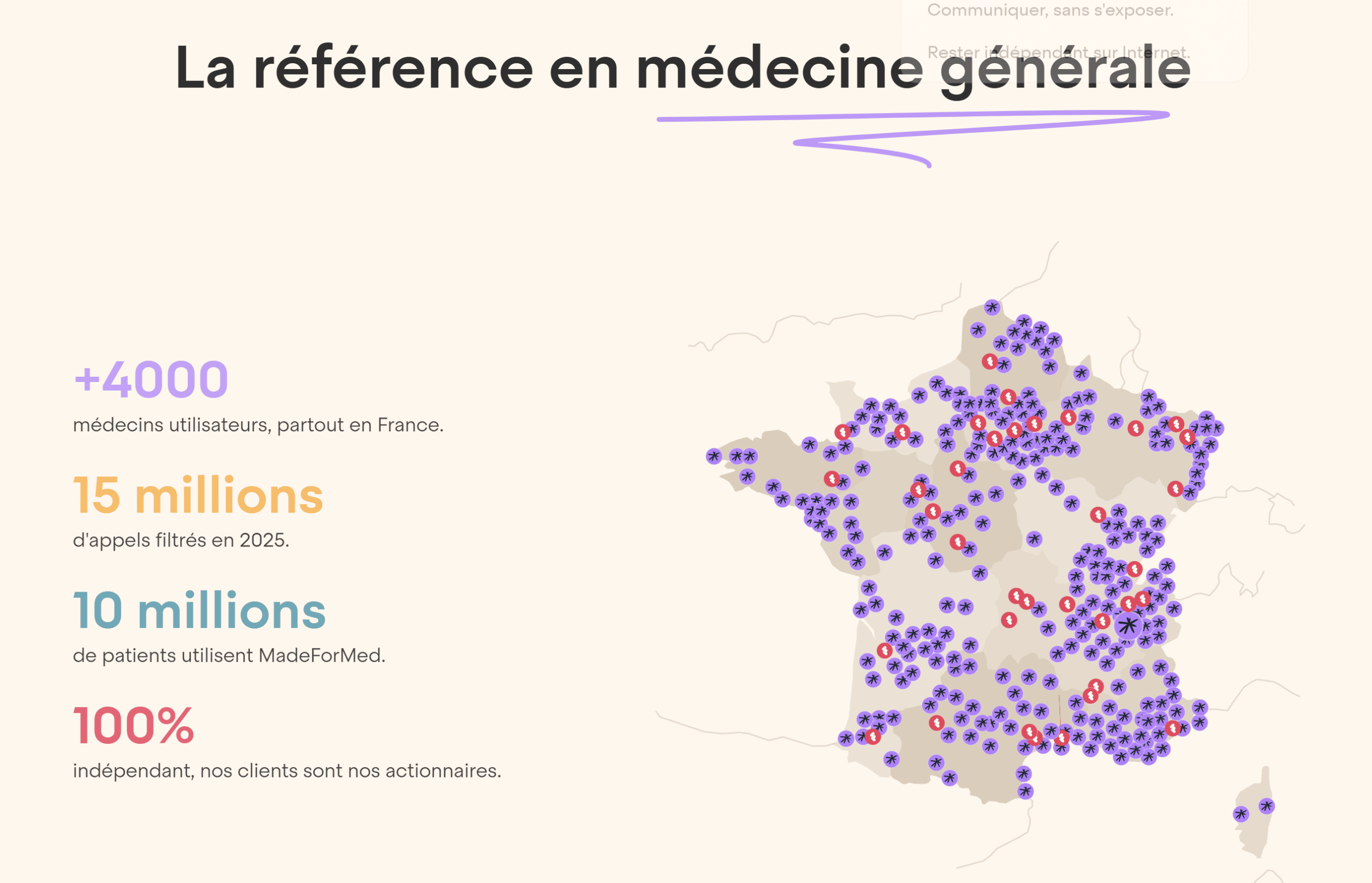 Interface MadeForMed plateforme médecin généraliste